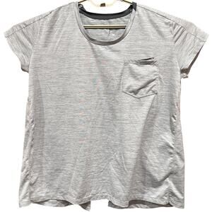 Outdoor Research Top Women Size S Gray Open Back Athleisure Short Sleeves Casual